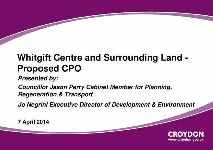 whitgift centre and surrounding land proposed cpo