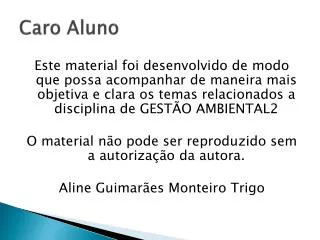 caro aluno