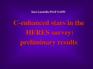 C-enhanced stars in the HERES survey: preliminary results