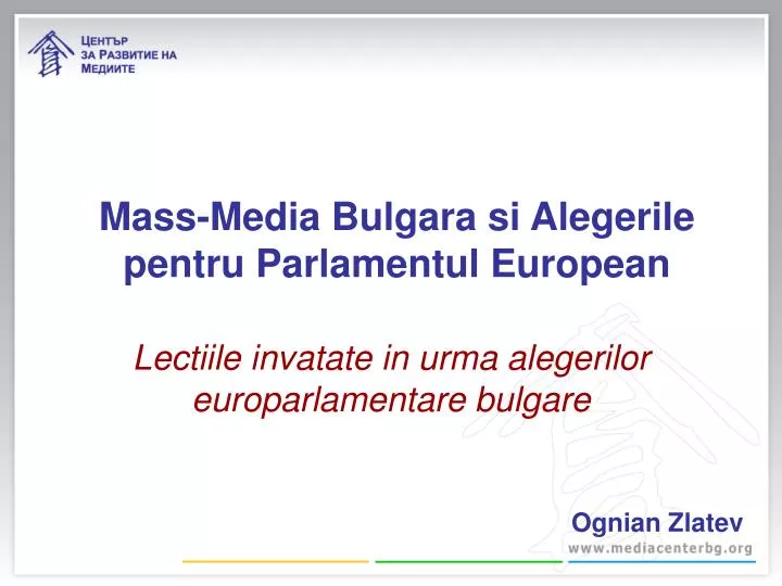 mass media bulgara si alegerile pentru parlamentul european