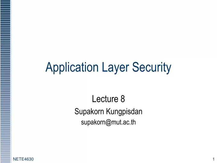 application layer security