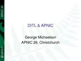 DITL &amp; APNIC
