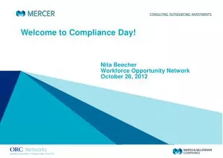 Welcome to Compliance Day!