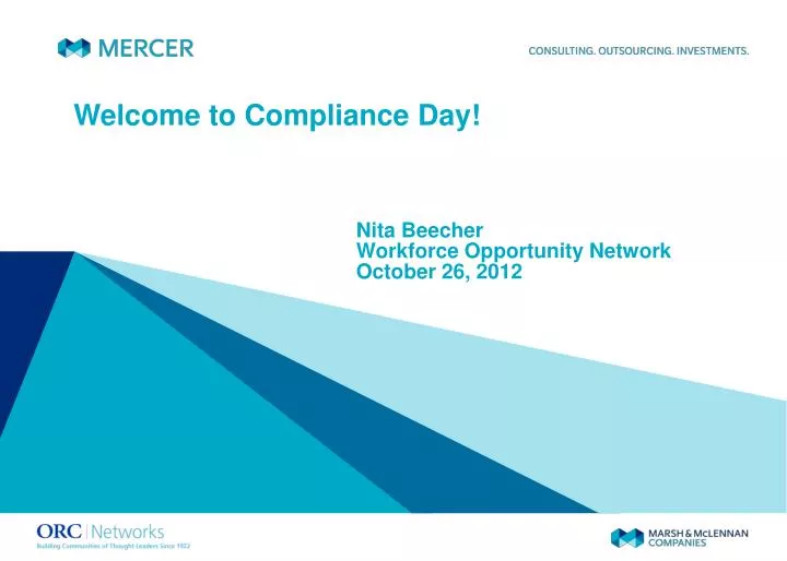 welcome to compliance day