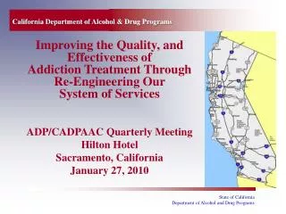 California Department of Alcohol &amp; Drug Programs