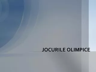 jocurile olimpice