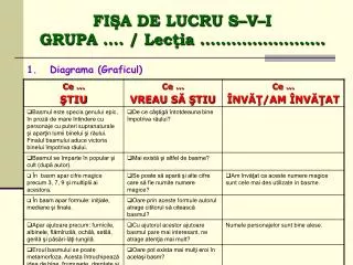 fi a de lucru s v i grupa lec ia