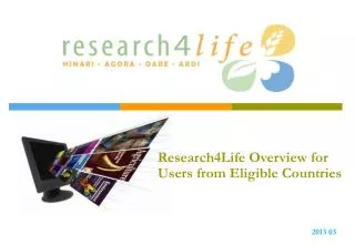 Research4Life Overview for Users from Eligible Countries