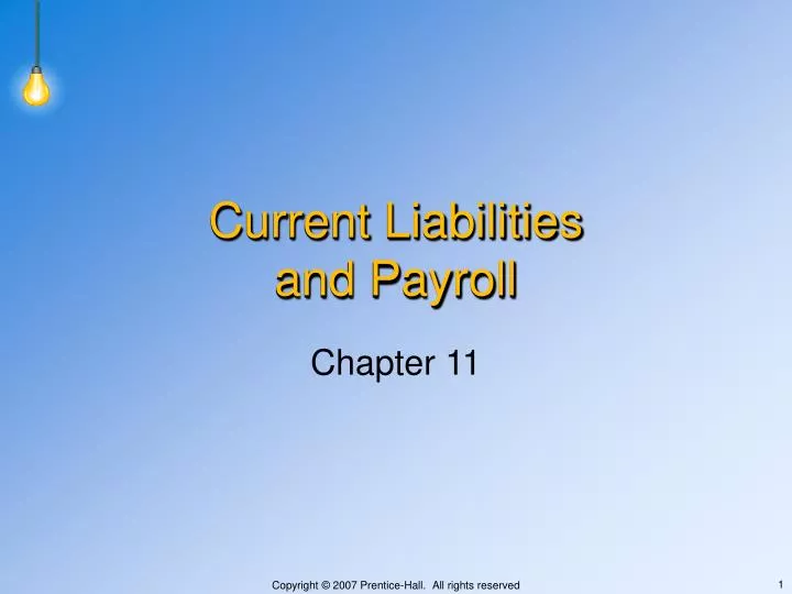 current liabilities and payroll
