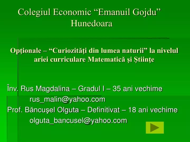 colegiul economic emanuil gojdu hunedoara