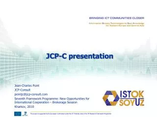 Jean-Charles Point JCP-Consult pointjc@jcp-consult