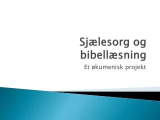sj lesorg og bibell sning