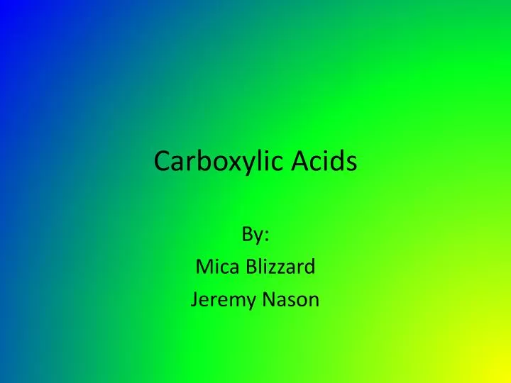 carboxylic acids