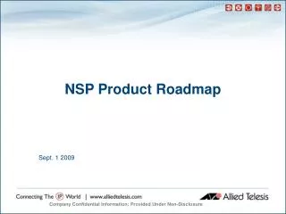 NSP Product Roadmap
