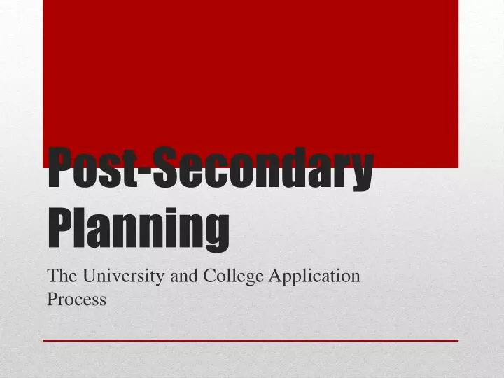 post secondary planning