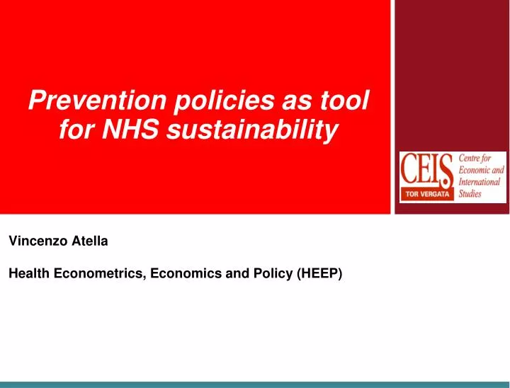 prevention policies as tool for nhs sustainability