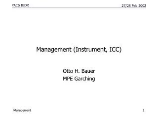 Management (Instrument, ICC)