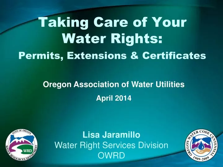 taking care of your water rights permits extensions certificates