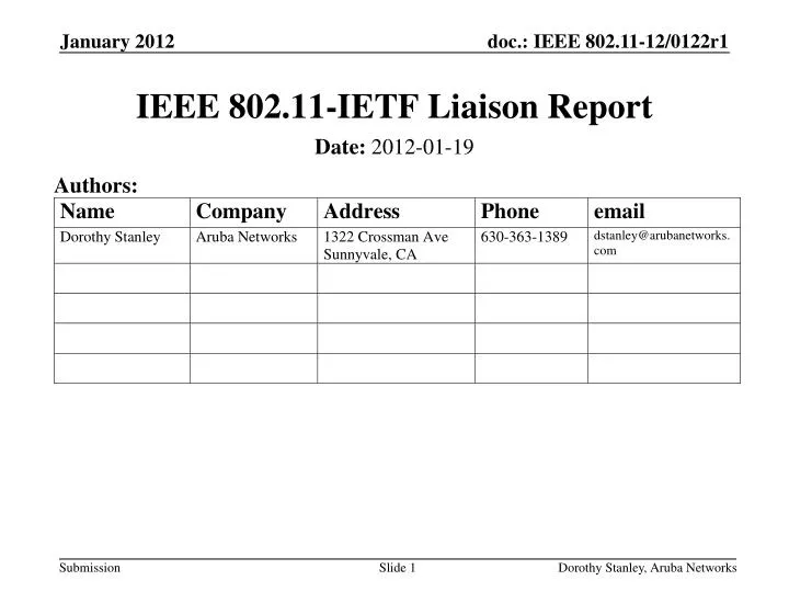 ieee 802 11 ietf liaison report