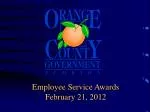 Employee Service Awards February 21, 2012 - slide 1