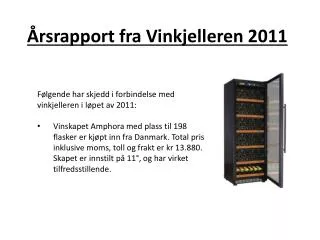 rsrapport fra vinkjelleren 2011