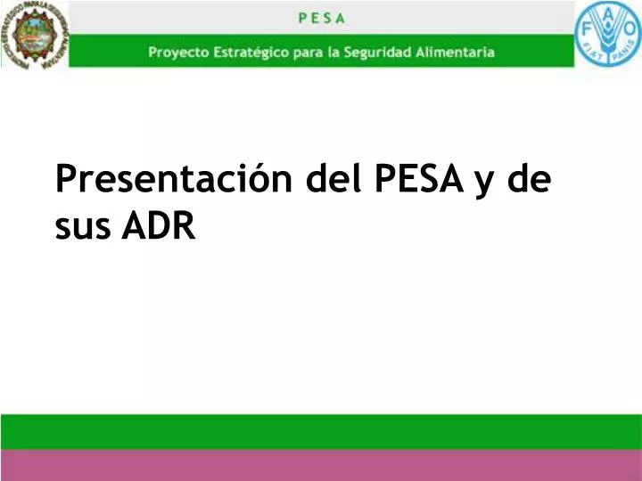 presentaci n del pesa y de sus adr