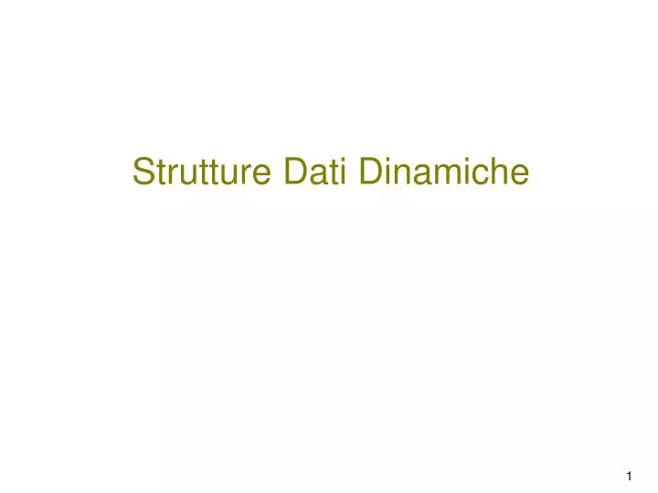 strutture dati dinamiche