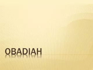 Obadiah