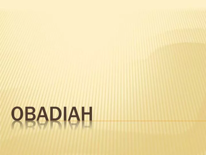 obadiah