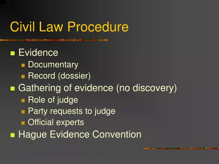 civil law procedure