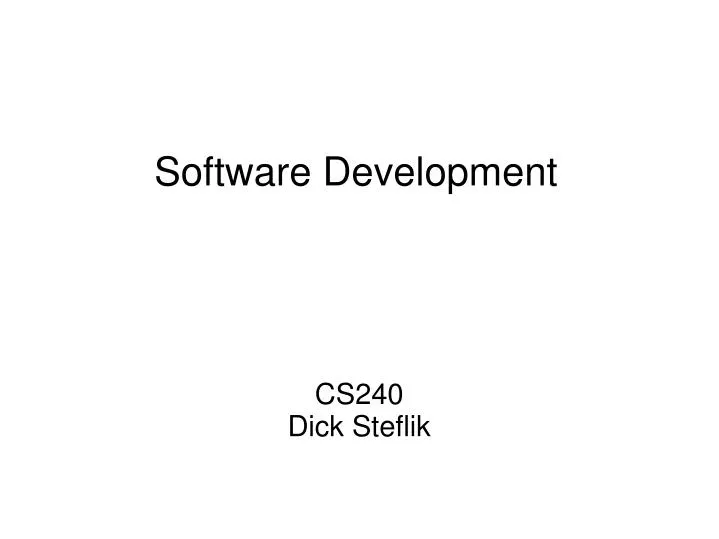 cs240 dick steflik