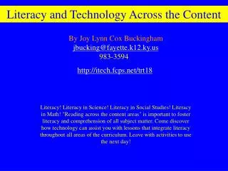 Literacy and Technology Across the Content
