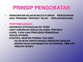 prinsip pengobatan