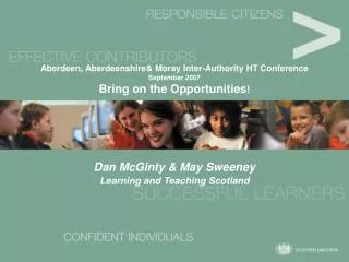 Dan McGinty &amp; May Sweeney Learning and Teaching Scotland
