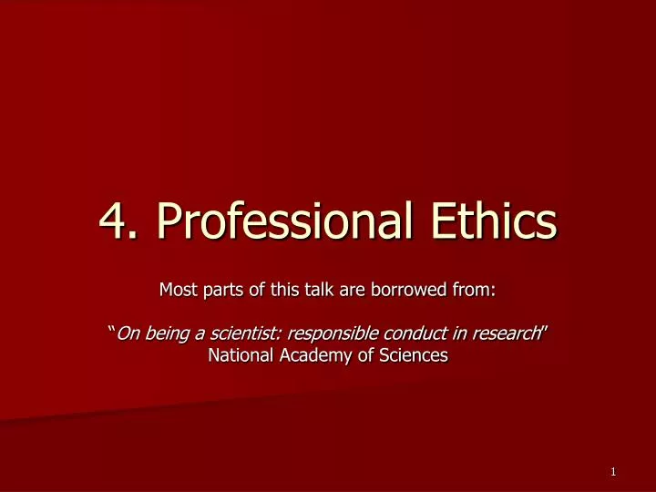 4 professional ethics
