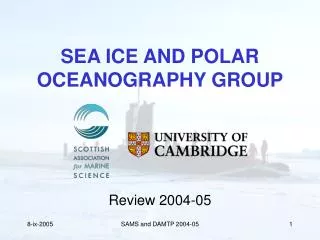 SEA ICE AND POLAR OCEANOGRAPHY GROUP