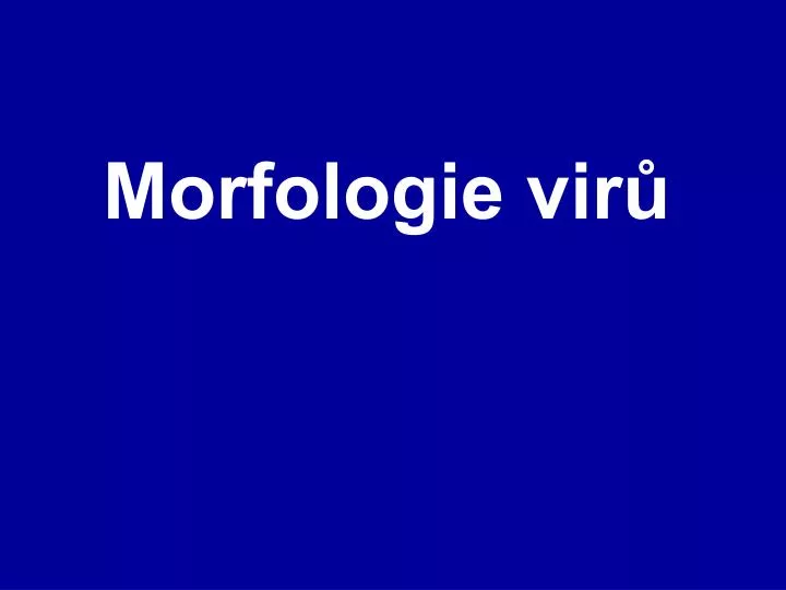 morfologie vir