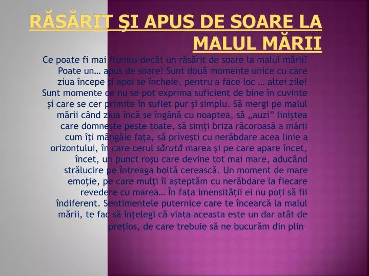 r s rit i apus de soare la malul m rii