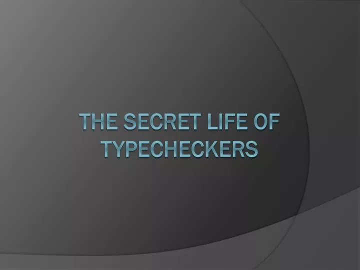 the secret life of typecheckers