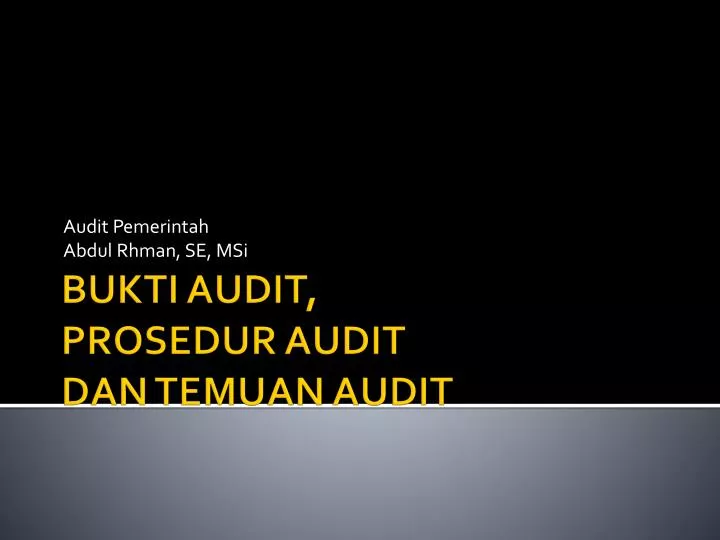 audit pemerintah abdul rhman se msi