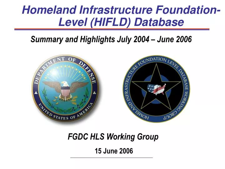 homeland infrastructure foundation level hifld database
