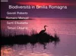 Biodiversità in Emilia Romagna - slide 1