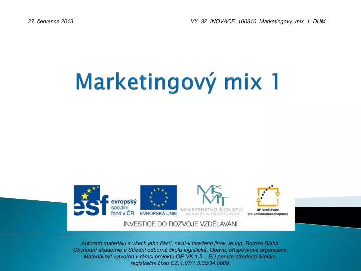 marketingov mix 1