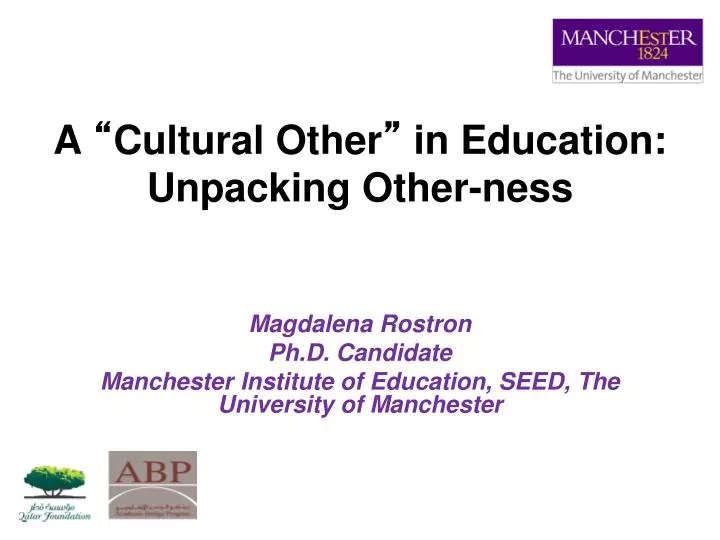 a cultural other in education unpacking other ness