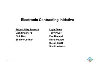 Electronic Contracting Initiative