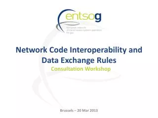 Network Code Interoperability and Data Exchange Rules