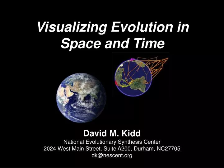 visualizing evolution in space and time