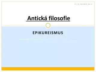 antick filosofie