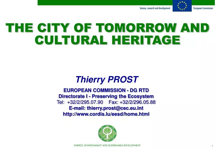the city of tomorrow and cultural heritage
