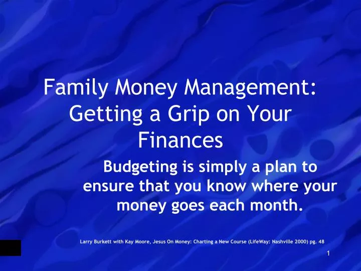 family money management getting a grip on your finances